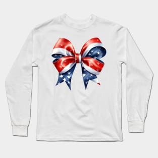 4th of July Ribbon #3 Long Sleeve T-Shirt